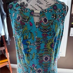 Gabby Skye Teal and Black Floral Dress - NWT size 14